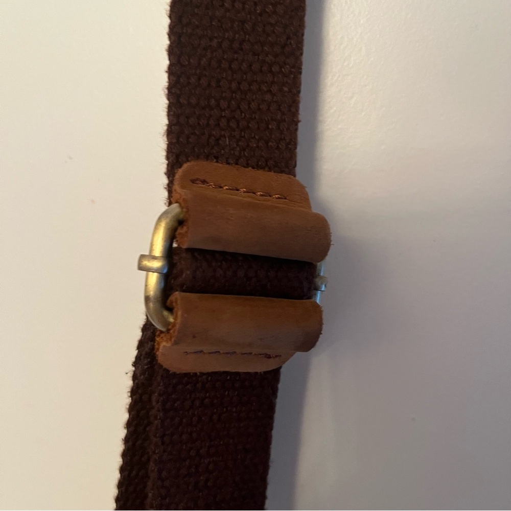 Canvas & Leather Crossbody Messenger Bag Western, Country, Boho, Unisex - Picture 7 of 10